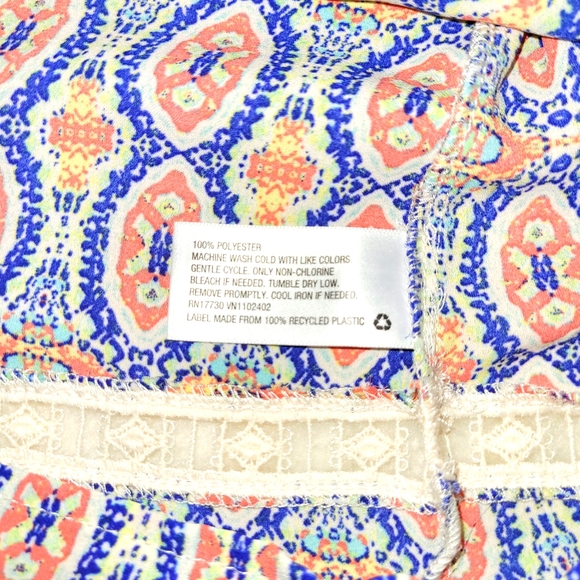 Xhilaration sleeveless print top Orange and blue Size XS - Picture 8 of 8